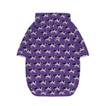 Purple Cow Pattern Print Dog Zip Up Hoodie