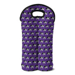 Purple Cow Pattern Print Double Neoprene Wine Tote