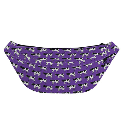 Purple Cow Pattern Print Fanny Pack