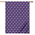 Purple Cow Pattern Print House Flag