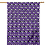 Purple Cow Pattern Print House Flag