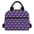 Purple Cow Pattern Print Insulated Lunch Bag