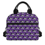 Purple Cow Pattern Print Insulated Lunch Bag