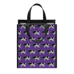 Purple Cow Pattern Print Insulated Lunch Tote