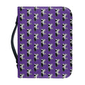 Purple Cow Pattern Print Leather Bible Cover