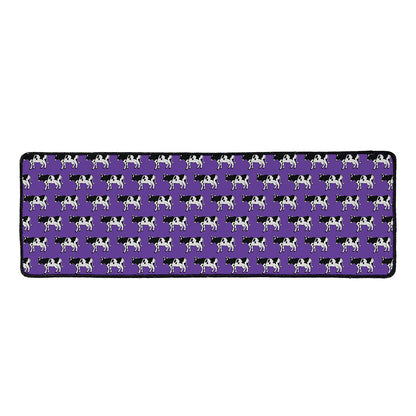 Purple Cow Pattern Print Long Kitchen Mat