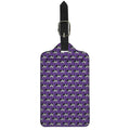 Purple Cow Pattern Print Luggage Tag
