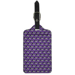 Purple Cow Pattern Print Luggage Tag