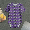Purple Cow Pattern Print Men's Bodysuit