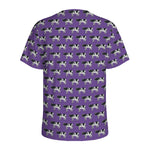 Purple Cow Pattern Print Men's Sports T-Shirt