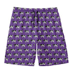 Purple Cow Pattern Print Men's Swim Trunks