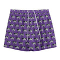 Purple Cow Pattern Print Mesh Shorts