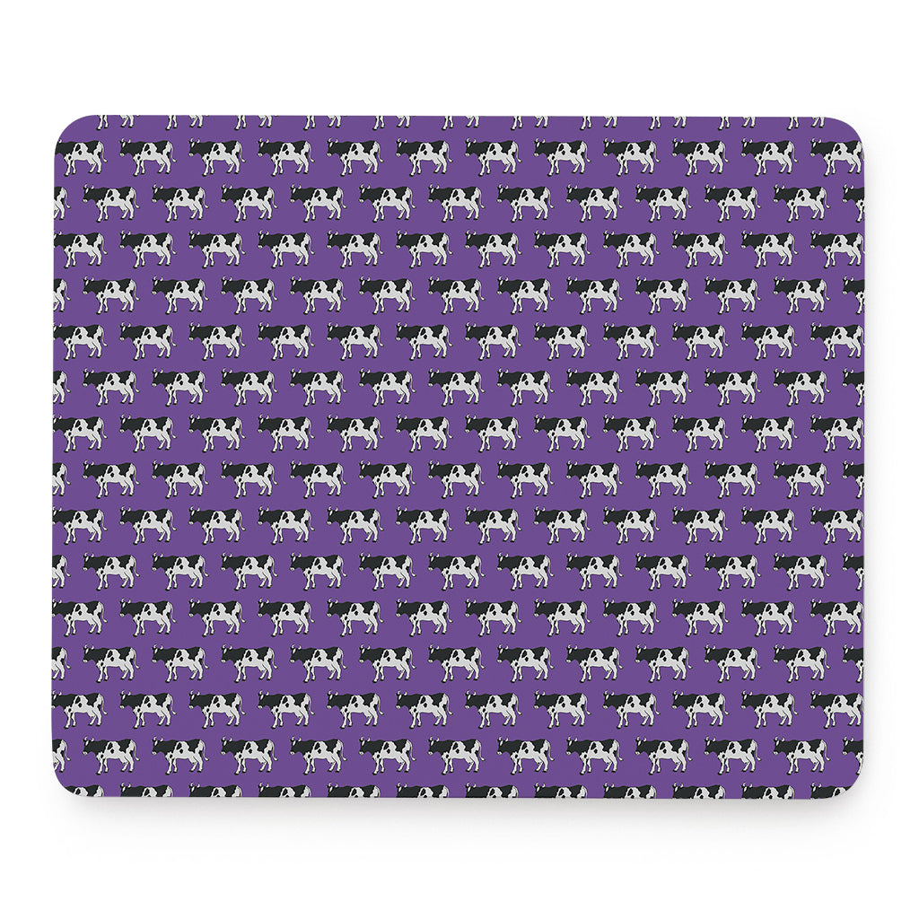 Purple Cow Pattern Print Mouse Pad