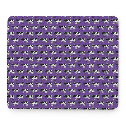 Purple Cow Pattern Print Mouse Pad