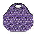 Purple Cow Pattern Print Neoprene Lunch Bag