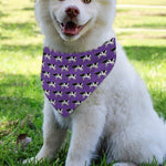 Purple Cow Pattern Print Over The Collar Dog Bandana
