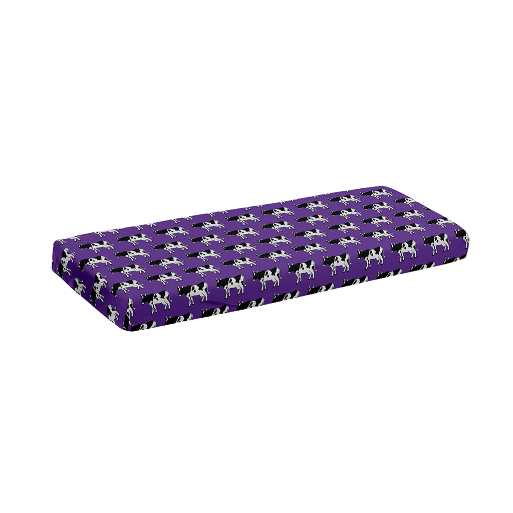 Purple Cow Pattern Print Piano Keyboard Cover