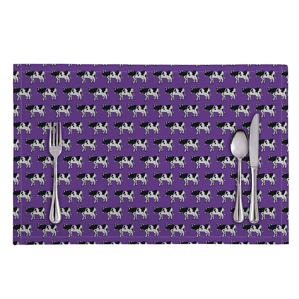 Purple Cow Pattern Print Placemat