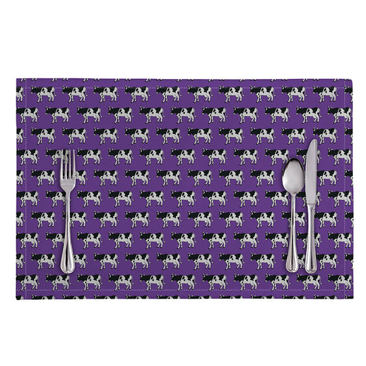 Purple Cow Pattern Print Placemat