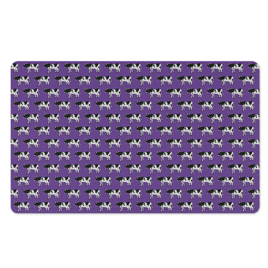 Purple Cow Pattern Print Polyester Doormat
