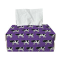 Purple Cow Pattern Print Rectangle Tissue Box Cover