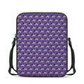 Purple Cow Pattern Print Rectangular Crossbody Bag