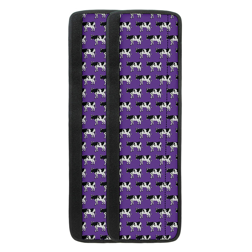 Purple Cow Pattern Print Refrigerator Handle Covers