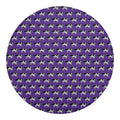 Purple Cow Pattern Print Round Blanket