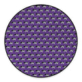 Purple Cow Pattern Print Round Floor Mat