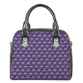 Purple Cow Pattern Print Shoulder Handbag