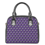 Purple Cow Pattern Print Shoulder Handbag