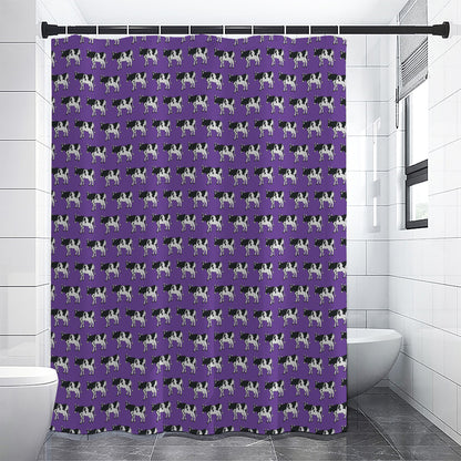 Purple Cow Pattern Print Shower Curtain