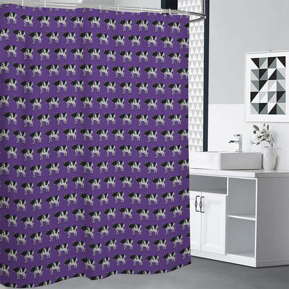Purple Cow Pattern Print Shower Curtain