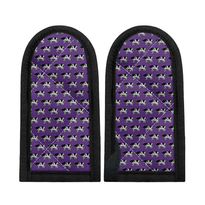 Purple Cow Pattern Print Skillet Handle Cover