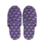 Purple Cow Pattern Print Slippers