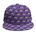 Purple Cow Pattern Print Snapback Cap