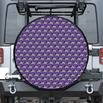 Purple Cow Pattern Print Tire Cover