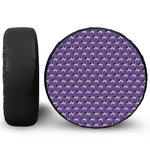 Purple Cow Pattern Print Tire Cover
