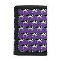 Purple Cow Pattern Print Trifold Wallet