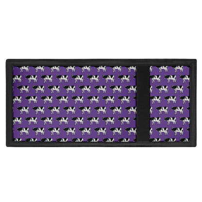 Purple Cow Pattern Print Trifold Wallet