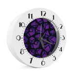 Purple Crystal Cosmic Galaxy Space Print Alarm Clock