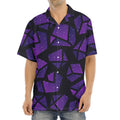Purple Crystal Cosmic Galaxy Space Print Aloha Shirt