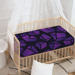 Purple Crystal Cosmic Galaxy Space Print Baby Crib Sheet