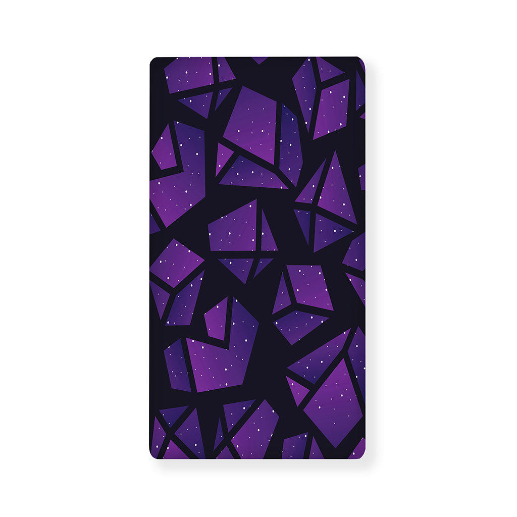 Purple Crystal Cosmic Galaxy Space Print Baby Crib Sheet