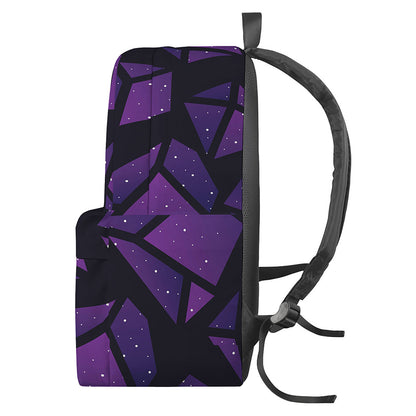 Purple Crystal Cosmic Galaxy Space Print Backpack