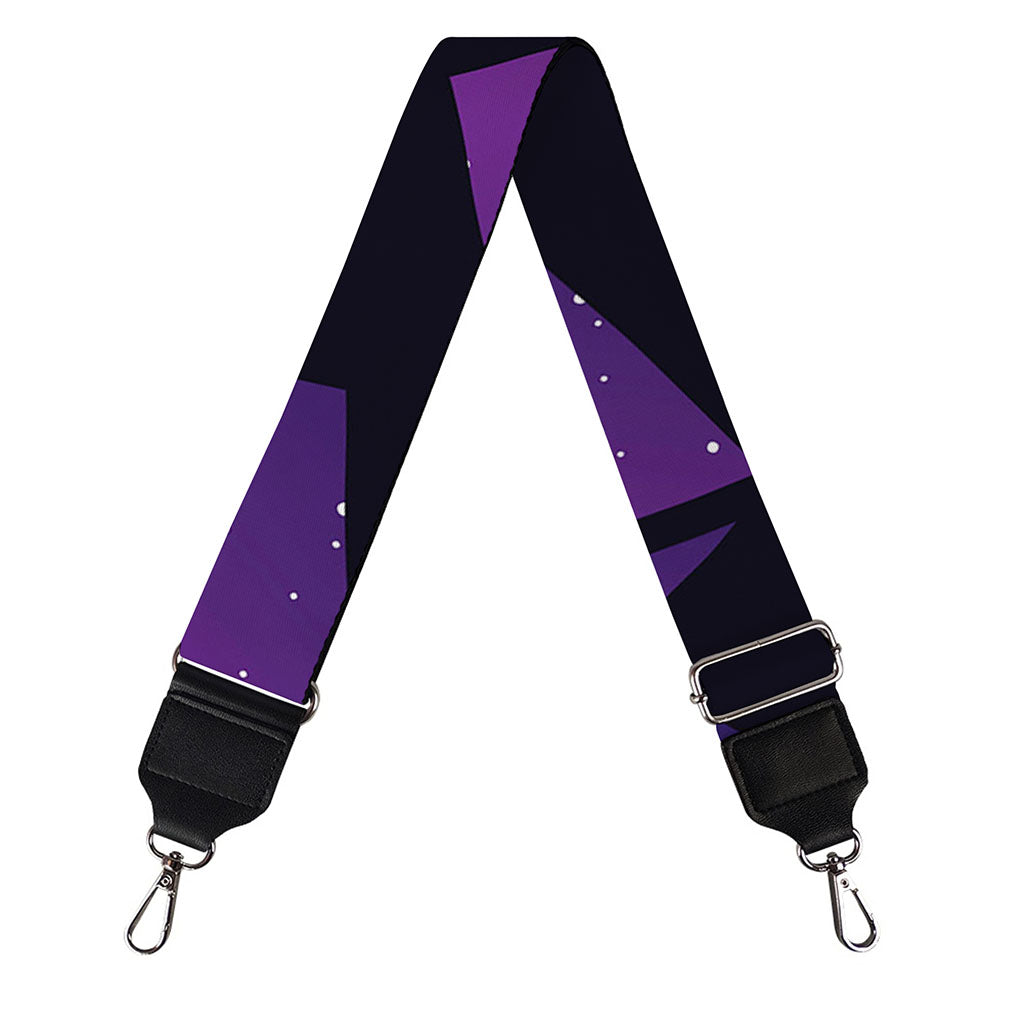 Purple Crystal Cosmic Galaxy Space Print Bag Strap