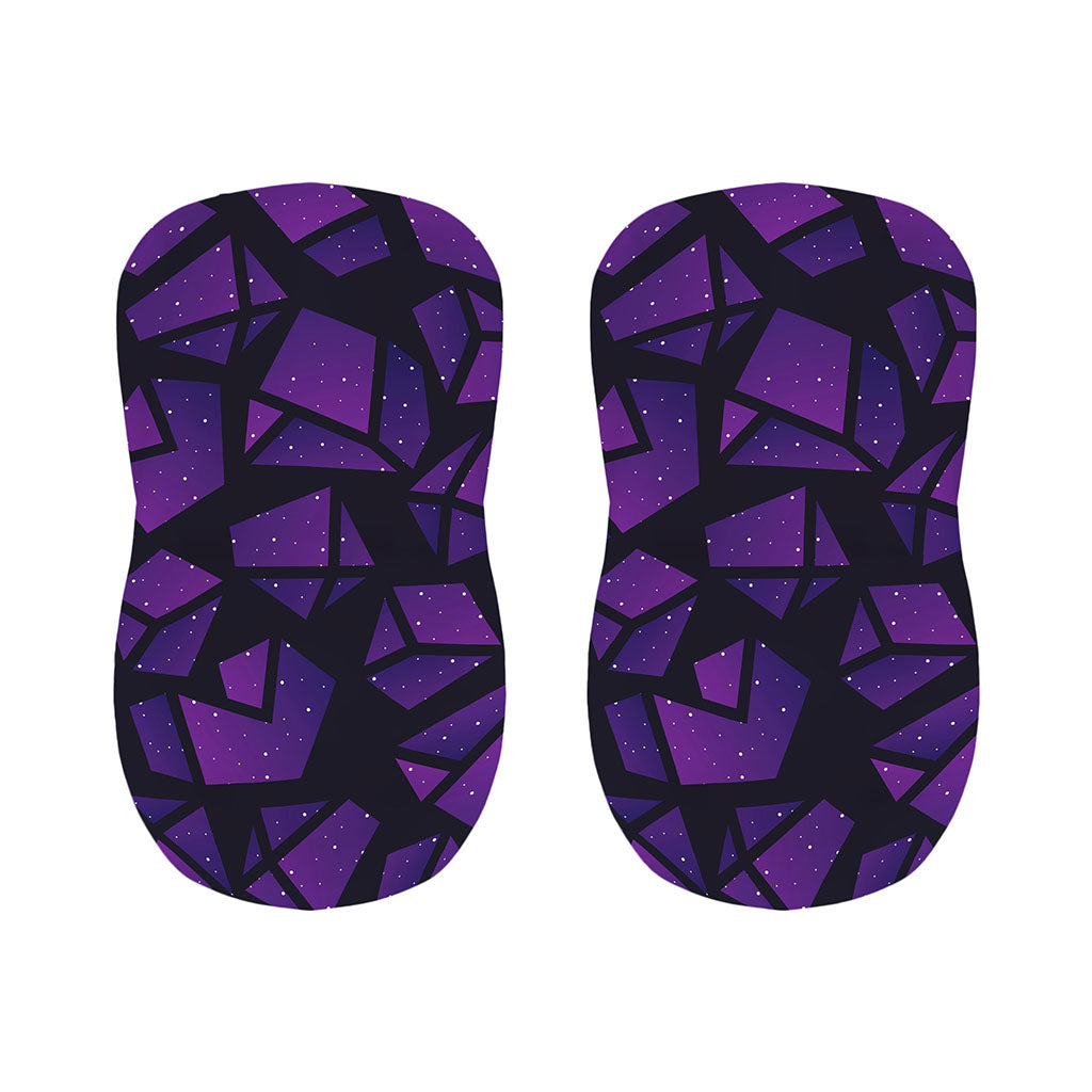 Purple Crystal Cosmic Galaxy Space Print Bar Stool Covers