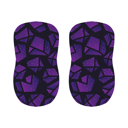 Purple Crystal Cosmic Galaxy Space Print Bar Stool Covers