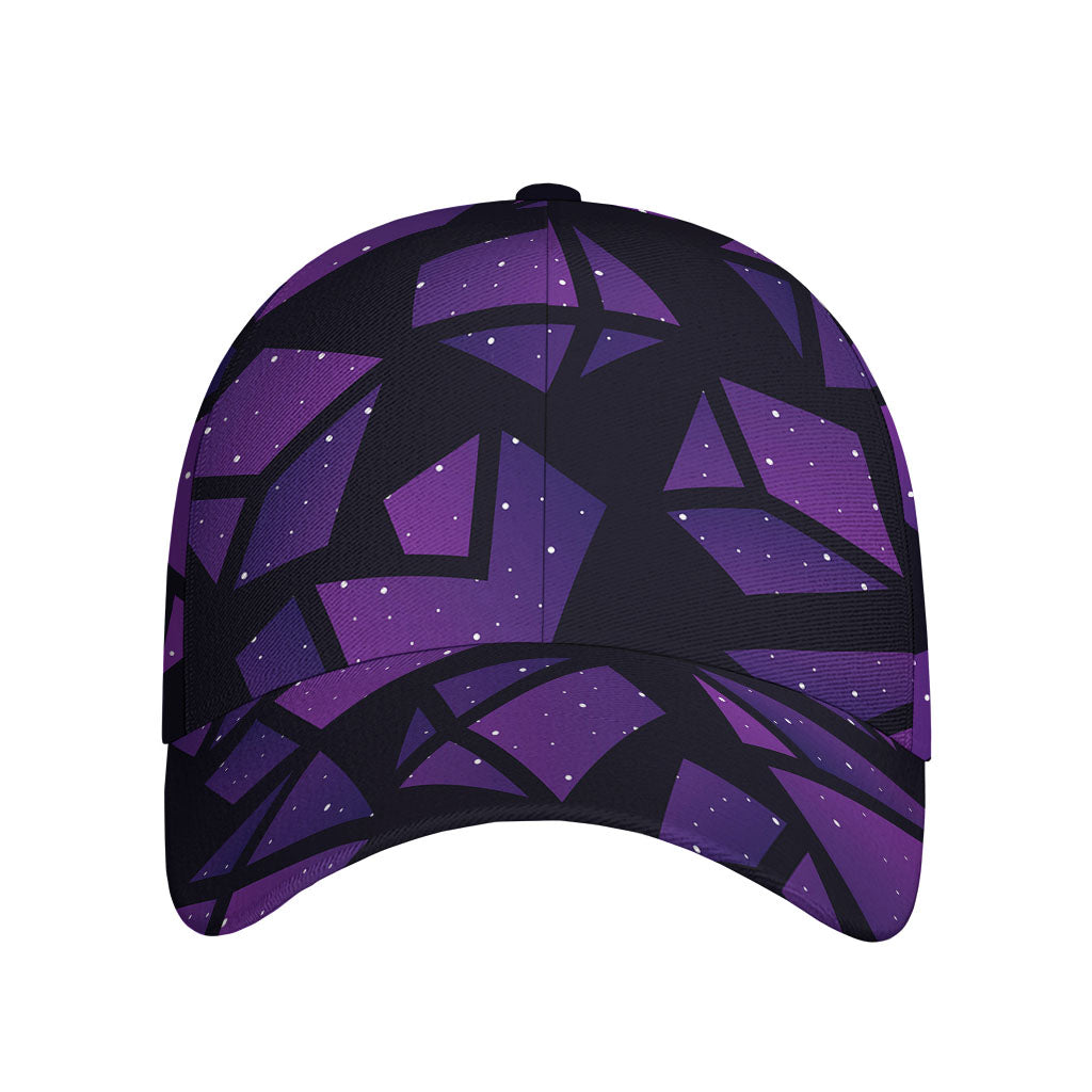 Purple Crystal Cosmic Galaxy Space Print Baseball Cap