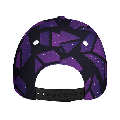 Purple Crystal Cosmic Galaxy Space Print Baseball Cap